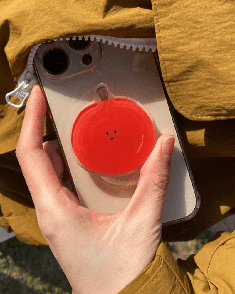 手機氣囊支架紅蘋果.png 【🍐水果 / 🐶動物】6款手機氣囊支架